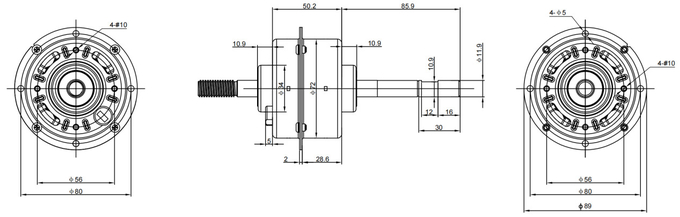 غلاف من الصفائح المعدنية 12 فولت فتحات التهوية BLDC Motor W7020 0
